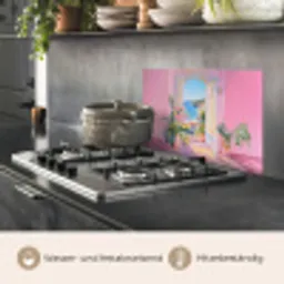 Roze - Buiten - Verf keuken achterwand spatscherm klein -usp_DE