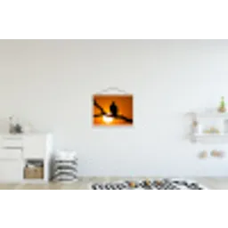 Gier - Tak - Zon - Oranje textielposter latten blank klein -kinderkamer