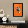 Kaartje - Boeket - Bloemen fotolijst zwart zonder passe partout klein -sfeer1