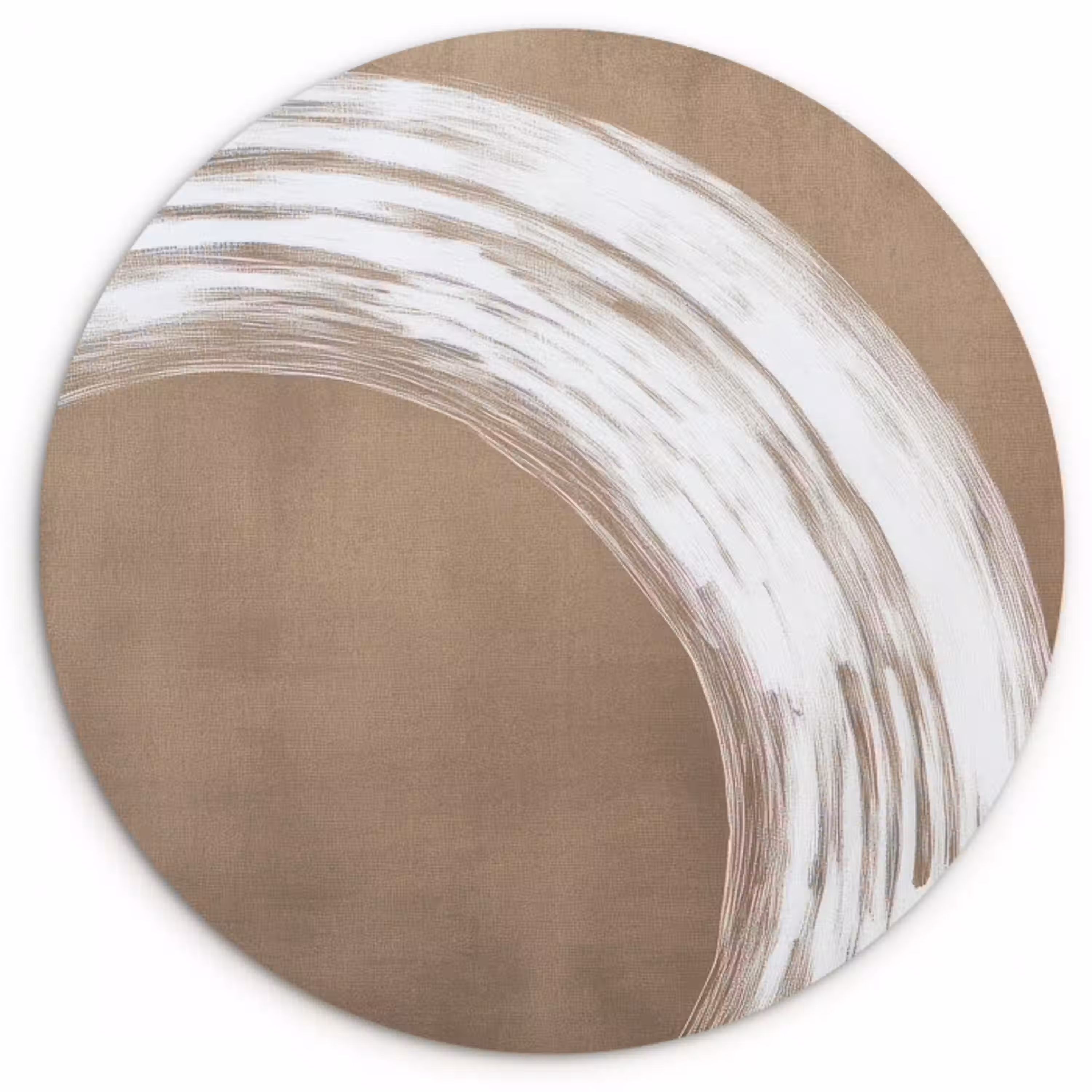 Verf - Bruin - Japandi Wandcirkel plexiglas klein -3d