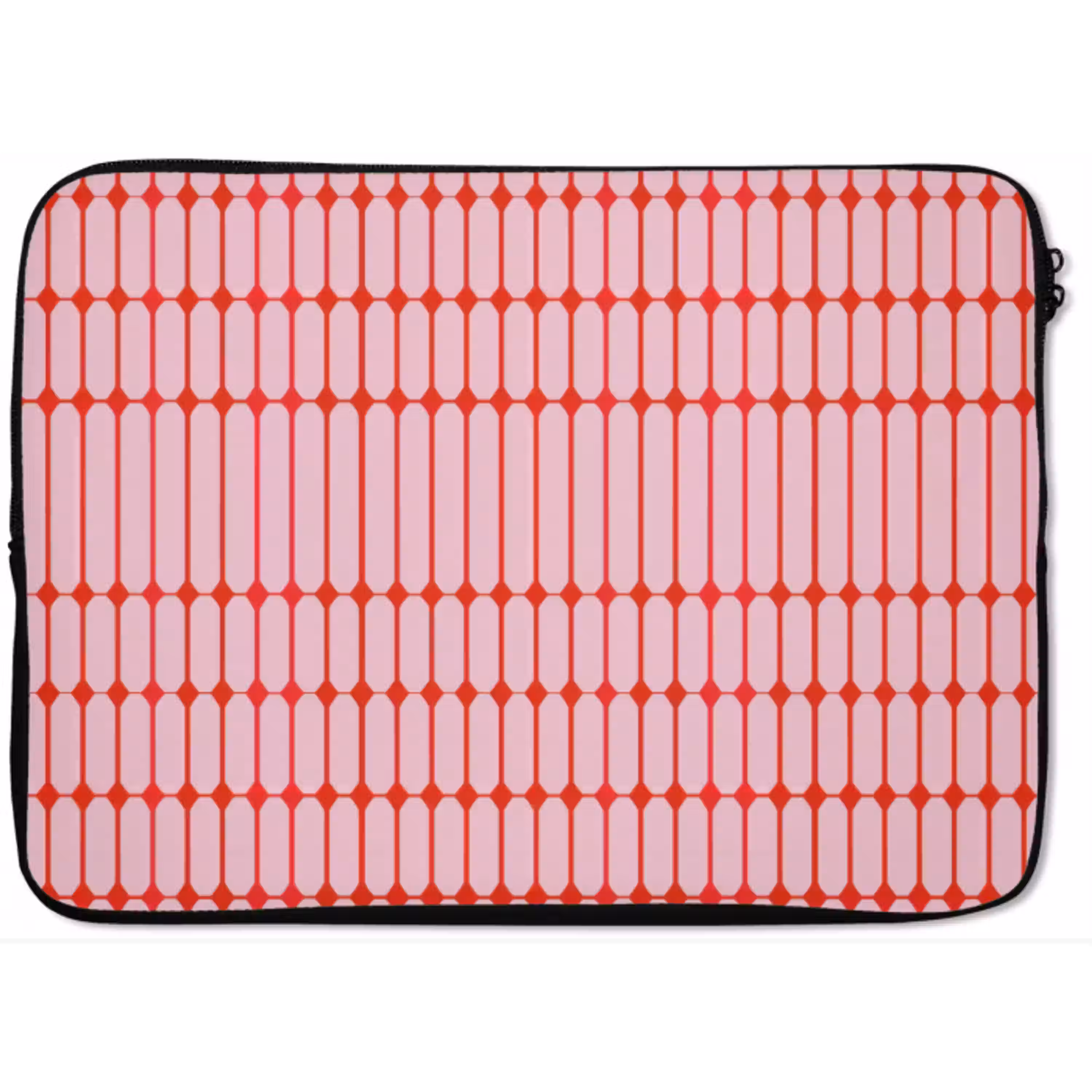 Geometrisch - Minimalistisch - Rood - Roze laptophoes neopreen klein 279 -zkaufland3dotto