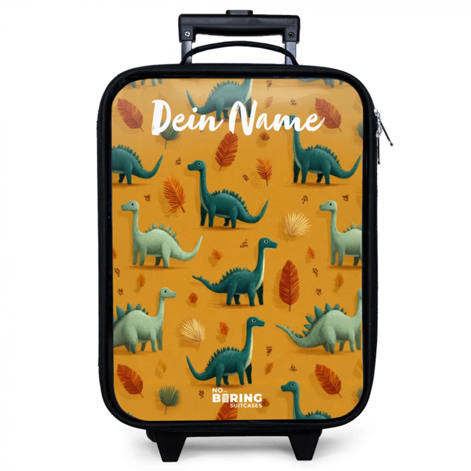 Dino - Dieren - Patroon Kinderkoffer - Zwart klein -zzz_website3d