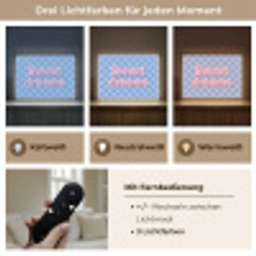 Sweet dreams - Vierkanten - Roze - Blauw Light Box met batterij (Wandlamp) middel -USP_lichtkleurDE