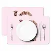 Tekst - Love - Pantervacht - Lichtroze Placemat vinyl groot -zzsfeer2_Kitchenyeah-website