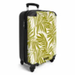 Palmblad - Patroon - Groen NBS - Handbagage koffer - Volwassenen Unisex middel -productfoto_3d