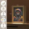 Kat - Jas - Graffiti - Bril - Zwart Light Box met kabel (Tafellamp) klein -USP_NL
