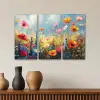 Bloemen - Lente - Kleurrijk - Zomers Canvas - Meerluiken 3 luik klein -sfeer3