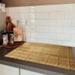 Symmetrie van Bamboe Inductie beschermer vinyl 3mm klein -sfeer3