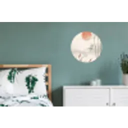 Minimalistisch - Bamboe - Groen Wandcirkel aluminium klein -slaapkamer