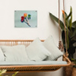 Lollys - Schaduw - Drie - Blauw tuinposter los doek klein -sfeer7