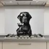Hond - Zwart - Wijnglas - Zonnebril keuken achterwand spatscherm klein -3d_website