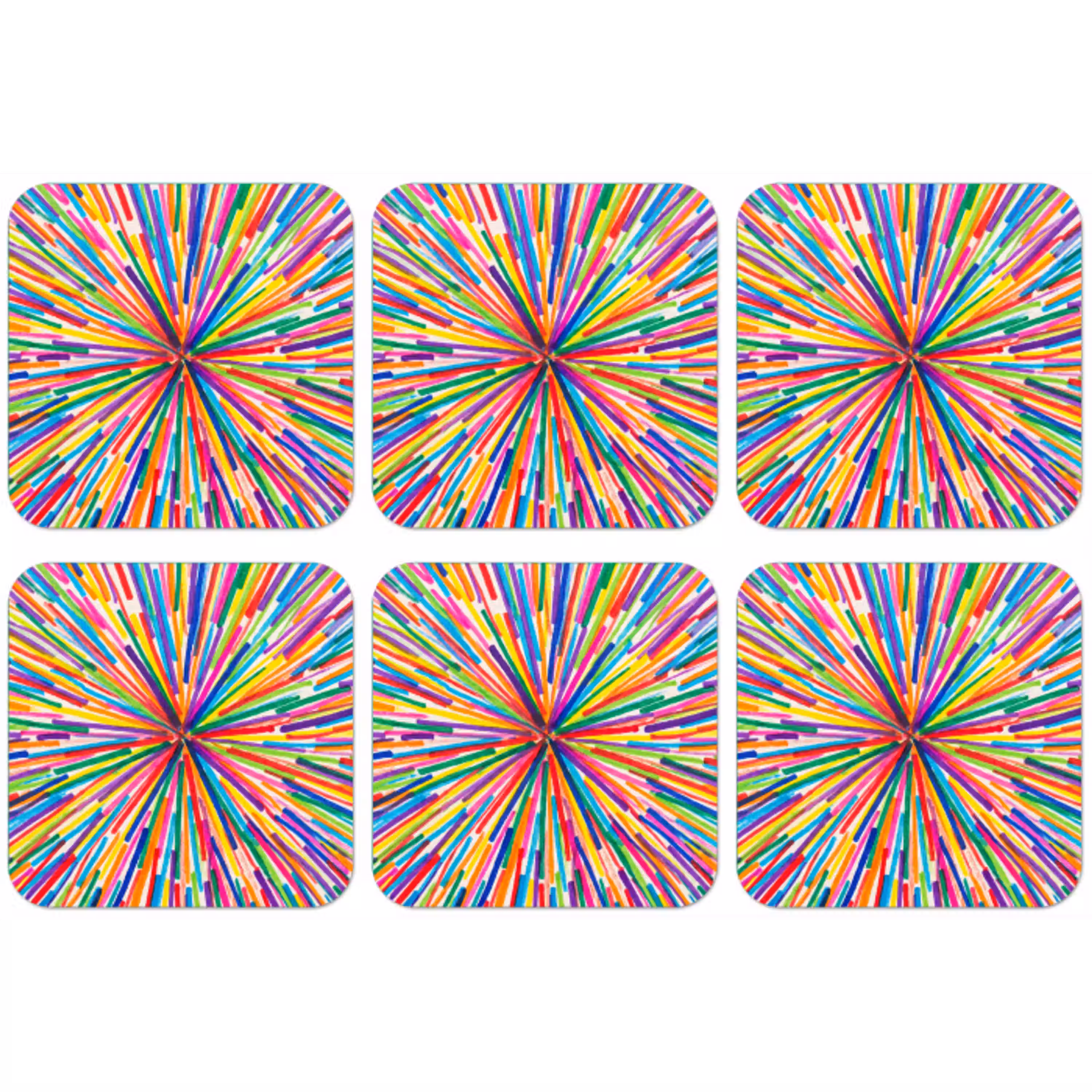 Lijnen - Kleurrijk - Abstract onderzetter kurk middel -zkaufland3dotto
