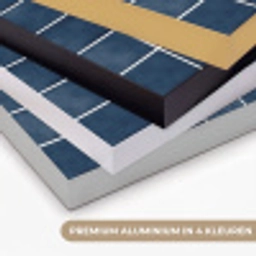 Tegel - Modern - Blauw Textielframe zwart klein 947 -USP_kleurenNL