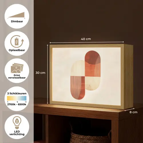 Bogen - Beige - Vormen Light Box met batterij (Wandlamp) middel -USP_websiteoverzichtNL