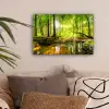 Bos - Landschap - Water - Bomen - Zon - Groen - Natuur canvas 2cm klein -sfeer1