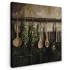 Keukengerei - Rustiek - Tegels - Kruiden Tuinposter op houten frame 2 cm dik klein -3d