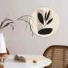 Plant - Beige - Japandi Wandcirkel plexiglas klein -sfeer4