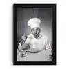Chef - Spaghetti - Pasta fotolijst zwart zonder passe partout klein -3d