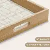 Vlechtwerk - Banen - Beige Dienblad Rechthoek middel 911 -USP_HandgreepFR