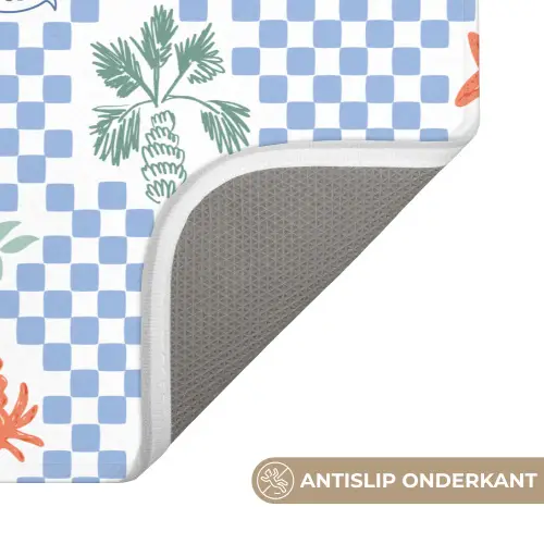 Zee - Patroon - Zeilboot - Blauw Badmat klein 997 -USP_AntislipNL