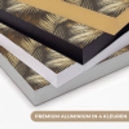 Tropisch - Bladeren - Goud Textielframe zwart klein 947 -USP_kleurenNL