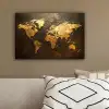 Wereldkaart - Goud - Roest canvas 2cm klein -sfeer3