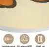 Vis - Oranje - Strepen Akoestische PET Vilt - Rond klein -closeup_NL