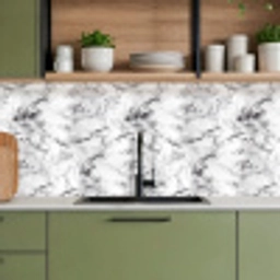 Marmer - Zwart - Dramatisch - Wit keuken achterwand 2 middel 871 -sfeer3