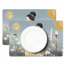 Aziatisch - Vrouw - Kimono Placemat vinyl groot -zzsfeer2_Kitchenyeah-website