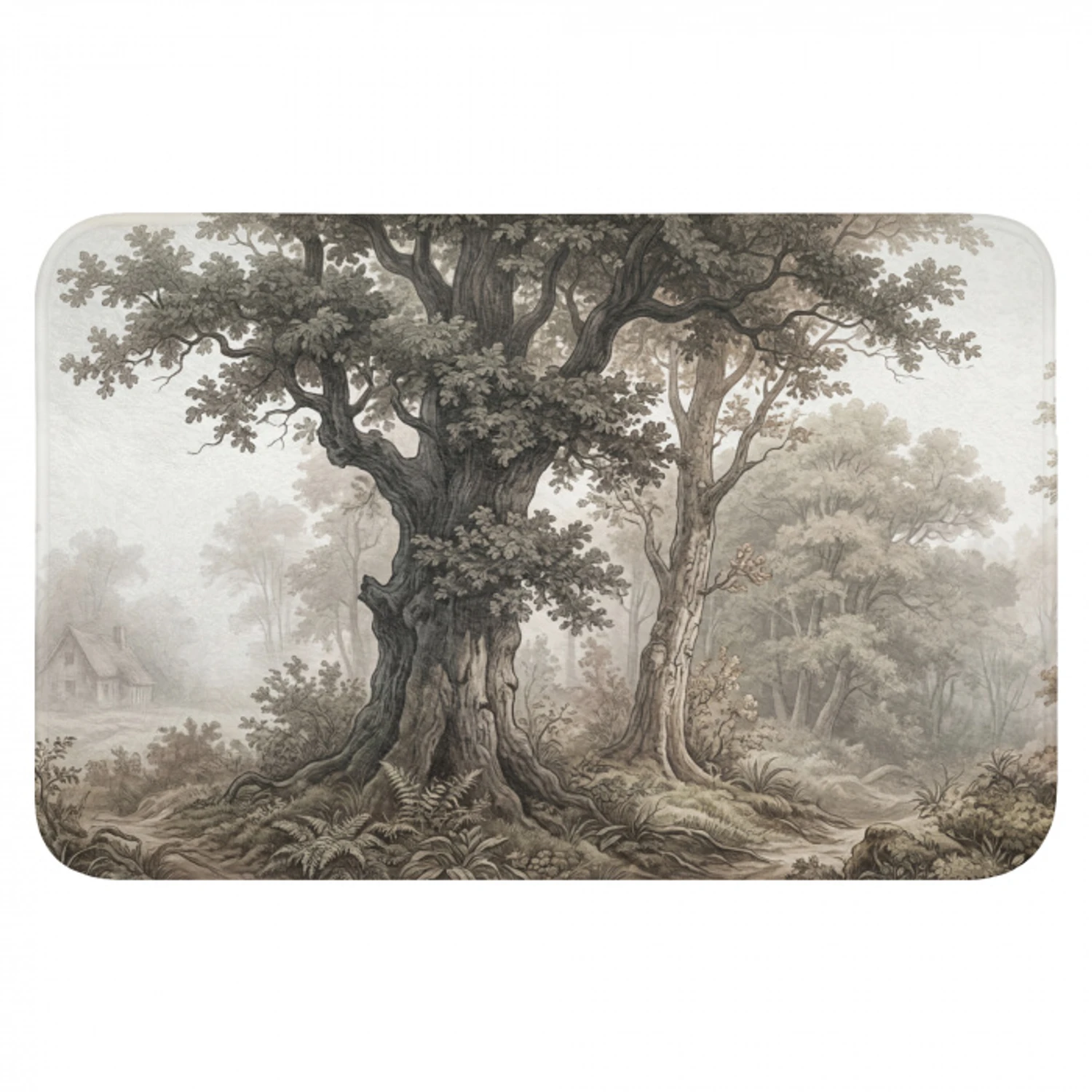 Natuur - Bos - Eik Badmat klein -3d