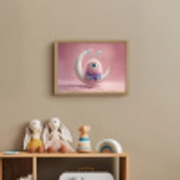 Maan - Monster - Roze Light Box met batterij (Wandlamp kind) middel -sfeer2_kind