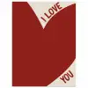 Loveyou - Rood - Hart poster papier klein -3d