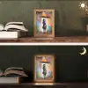 Meisje - Kunst - Paraplu - Graffiti - Kleuren - Muur Light Box met kabel (Tafellamp) klein -sfeer3