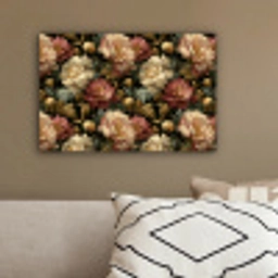 Bloemen - Barok - Patroon - Roze - Crème canvas 2cm klein 34 -sfeer3