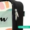 Regenboog - Pastel - Patroon Kinderkoffer - Zwart klein -rits_NL