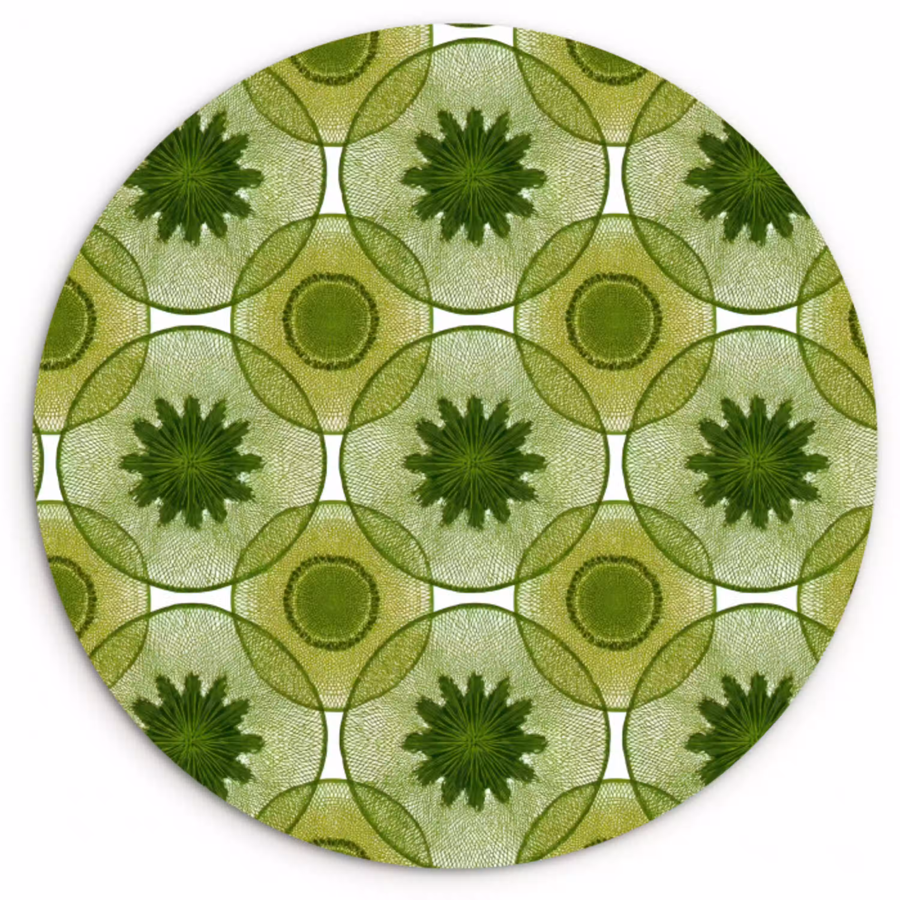 Cirkels - Patroon - Groen Wandcirkel kunststof plaat 5mm dik klein 188 -3d