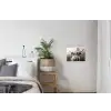 Schotse hooglander - Koe - Dieren - Zwart - Wit textielposter latten blank klein -woonkamer