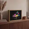 Piano - Kleurrijk - Verf - Modern Light Box met batterij (Wandlamp) middel -sfeer2