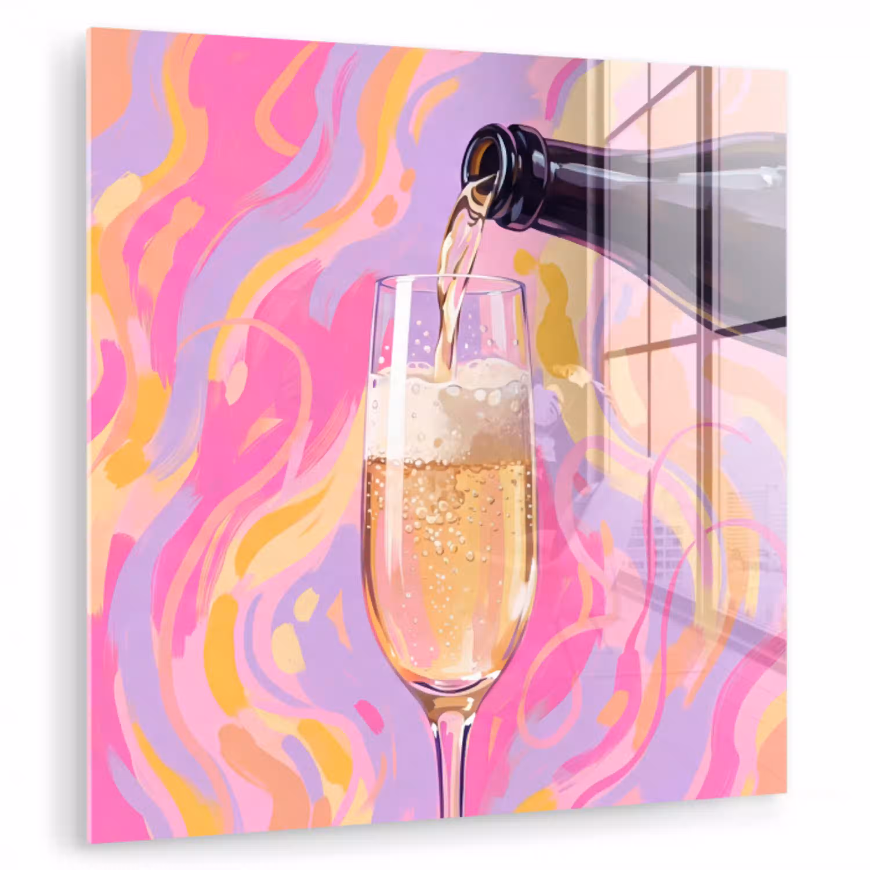 Drank - Inschenken - Feest - Abstract - Roze plexiglas 5mm klein -zzzproduct_nieuw