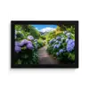 Hortsensia - Pad - Bloemen fotolijst zwart zonder passe partout klein -3d