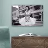 Retro - Vrouw - Zwart - Wit canvas 2cm klein -sfeer4