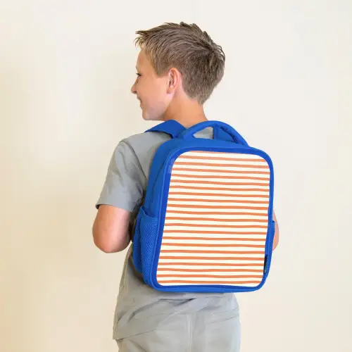 Zee - Dieren - Rood - Strepen Kinderrugzak - Blauw middel 862 -sfeer2
