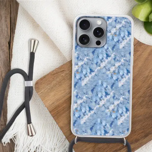 Vloeiend - Olie - Verf - Texturen Hoesje iPhone 16 Pro Max met koord klein 804 -sfeer4