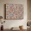 Blauw - Waterverf - Chaos Textielframe zwart klein 947 -sfeer3