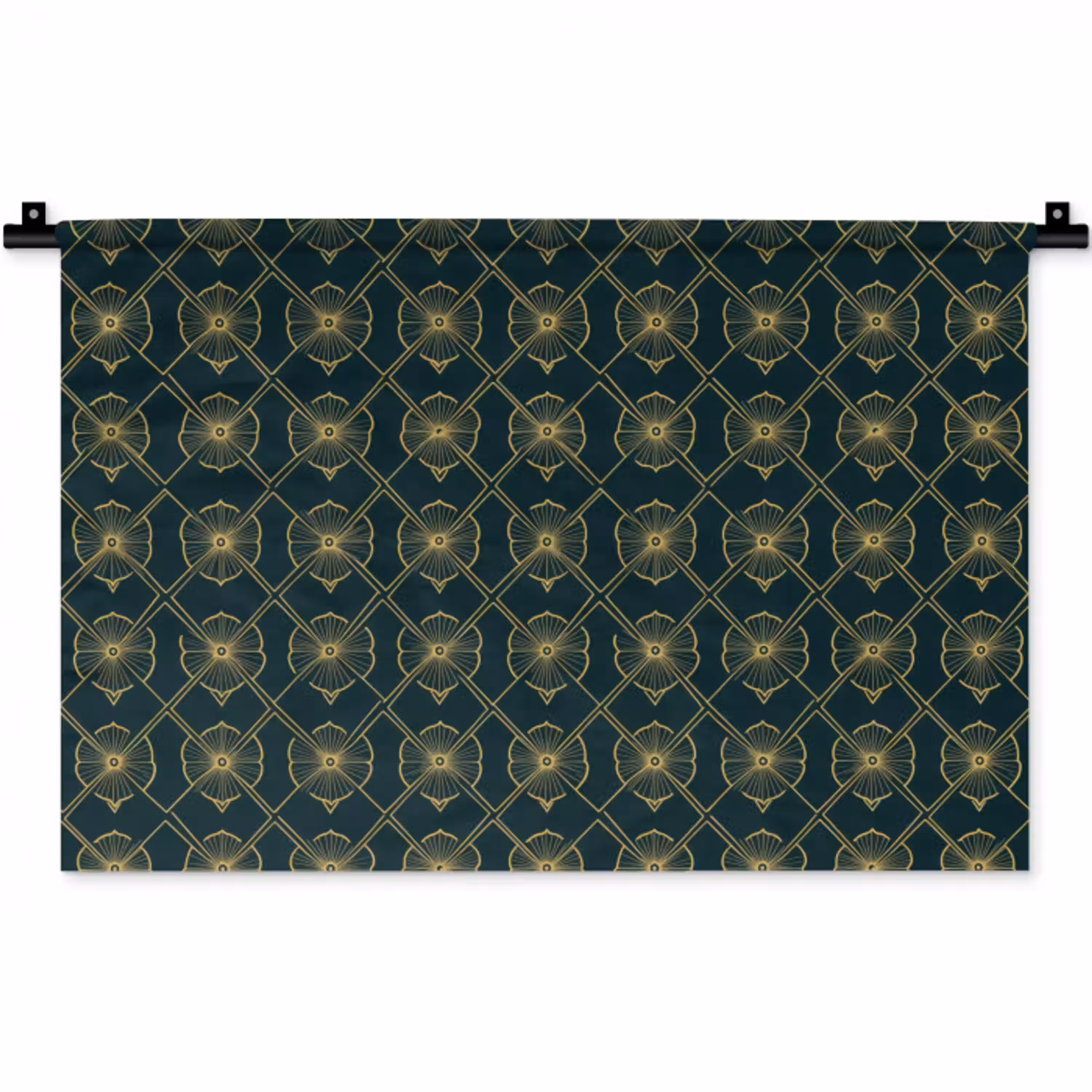 Geometrisch - Elegant - Groen Wandkleed katoen klein 269 -zz3d