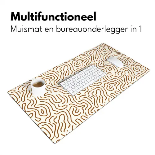 Minimalistisch - Patroon - Terracotta Muismat XXL klein 681 -sfeer4