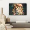 Leeuw - Leeuwenkop - Wilde dieren - Bloemen canvas 2cm klein -sfeer6