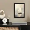 Zeilschip - Zee - Bewolkt fotolijst zwart zonder passe partout klein -sfeer1