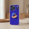 Meloen - Blauw - Oranje - Kunstzinnig Telefoonhoesje iPhone 17 Pro klein -sfeer2