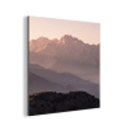 Panorama - Landschap - Bergen aluminium wit klein -3d